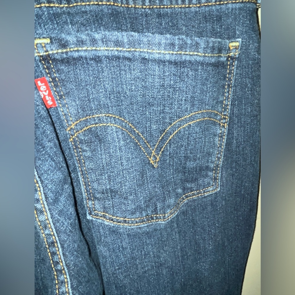 Levi's 505 Women's Straight Leg Jeans in Deep Blue - Picture 5 of 6